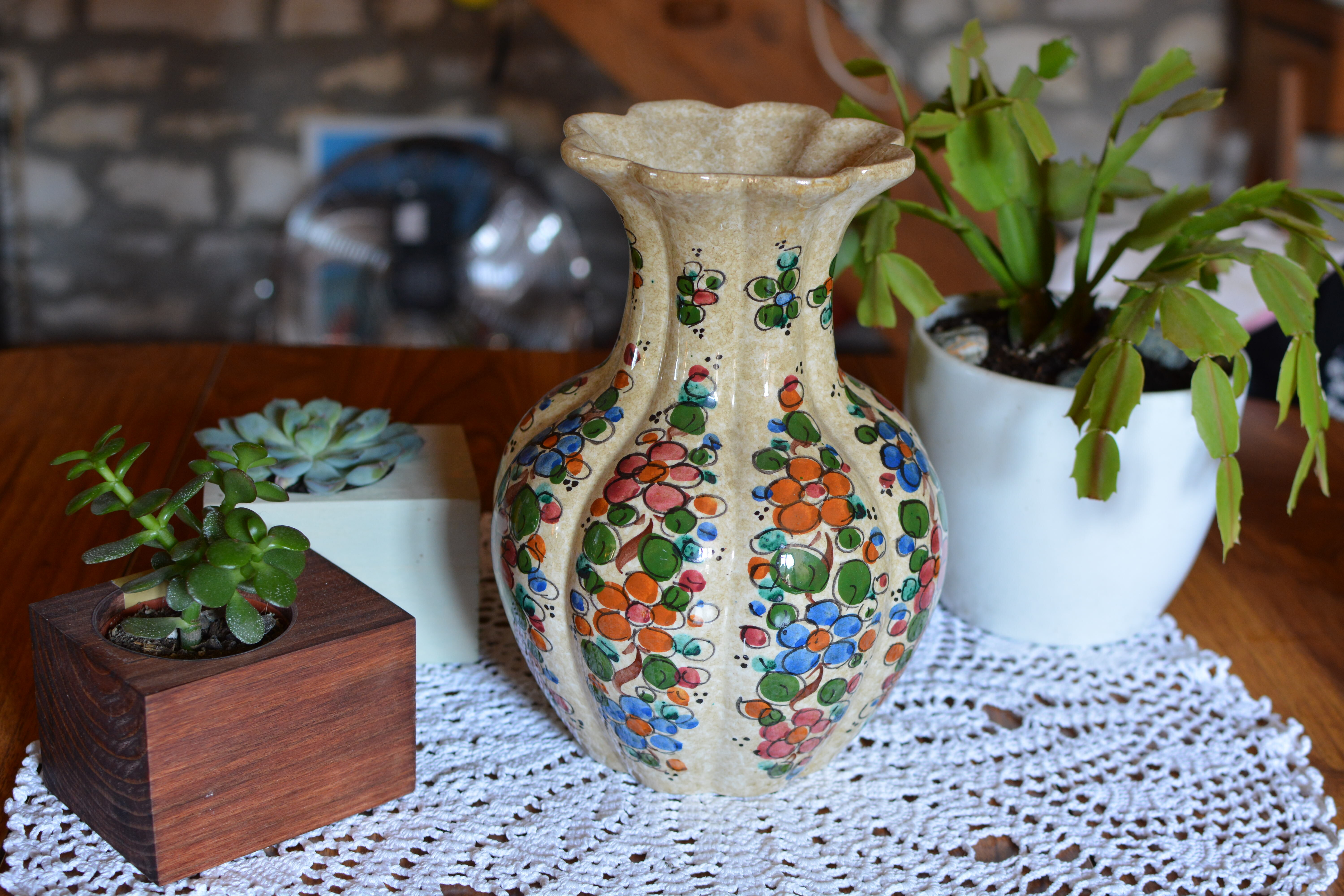 Vase vintage fleuri