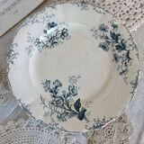 Round serving dish antique – Blue floral pattern – Weigelia model by Boch F