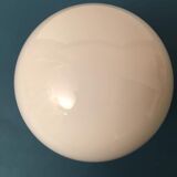 Round globe in white opaline