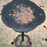 Chain wrought iron side table