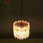 Orrefors Vintage Glass Suspension, Space Age lamp by Fagerlund