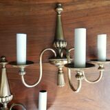 Brass wall chandelier 3 burners