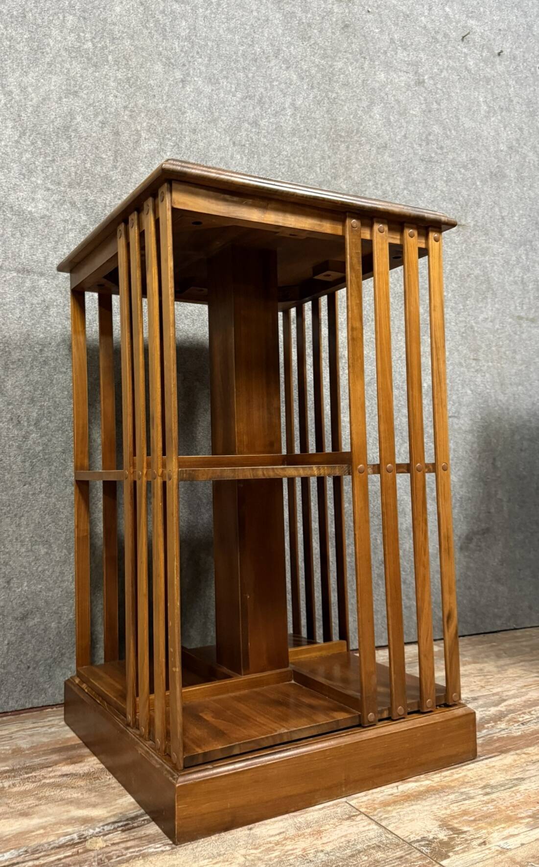 English mahogany revolving bookcase