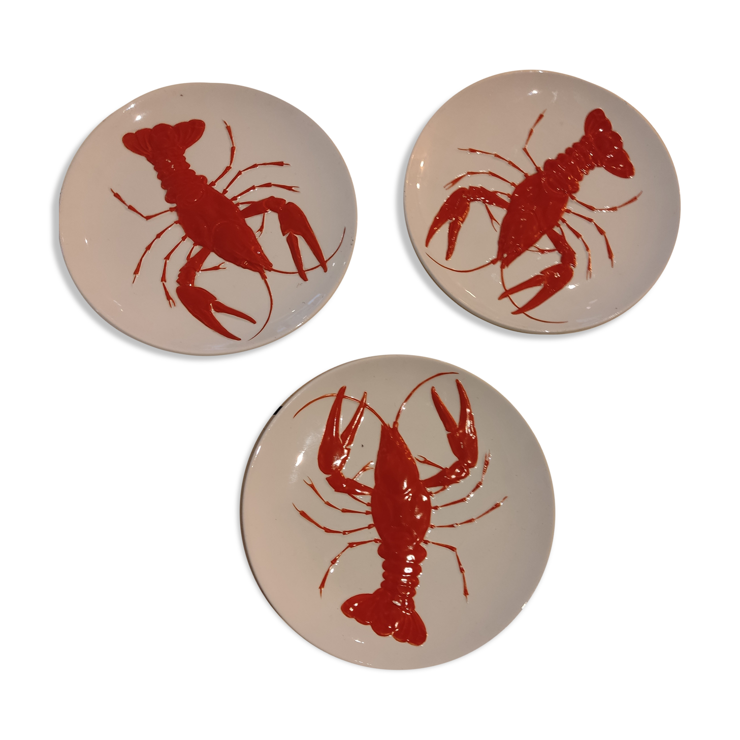 Set of 3 lobster plates