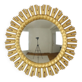 XL Gold-colored Sun Mirror Sunburst Witch's Eye Resin 60cm