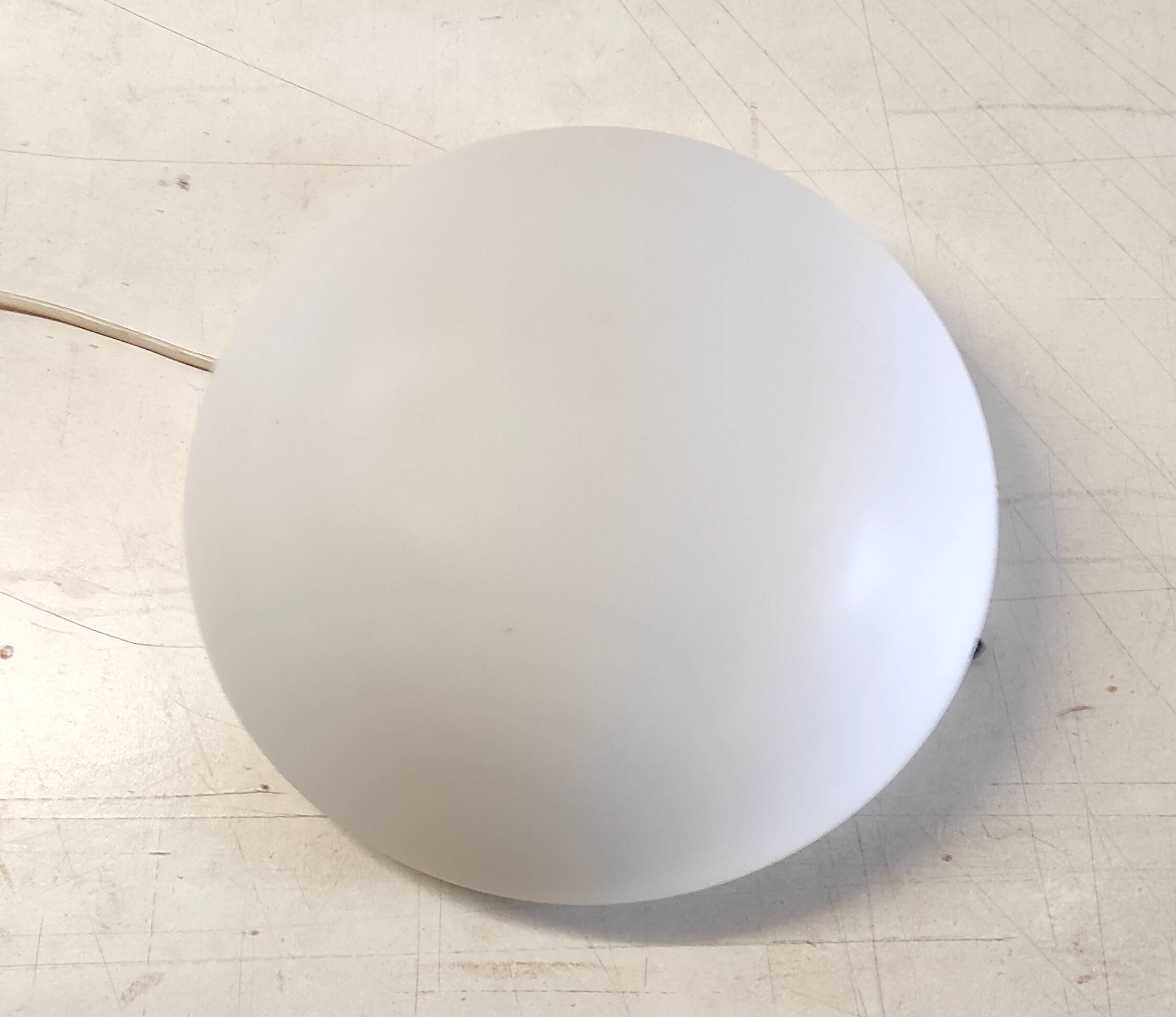 Opaline suede globe ceiling or wall light. 30 cm - mid-20th century