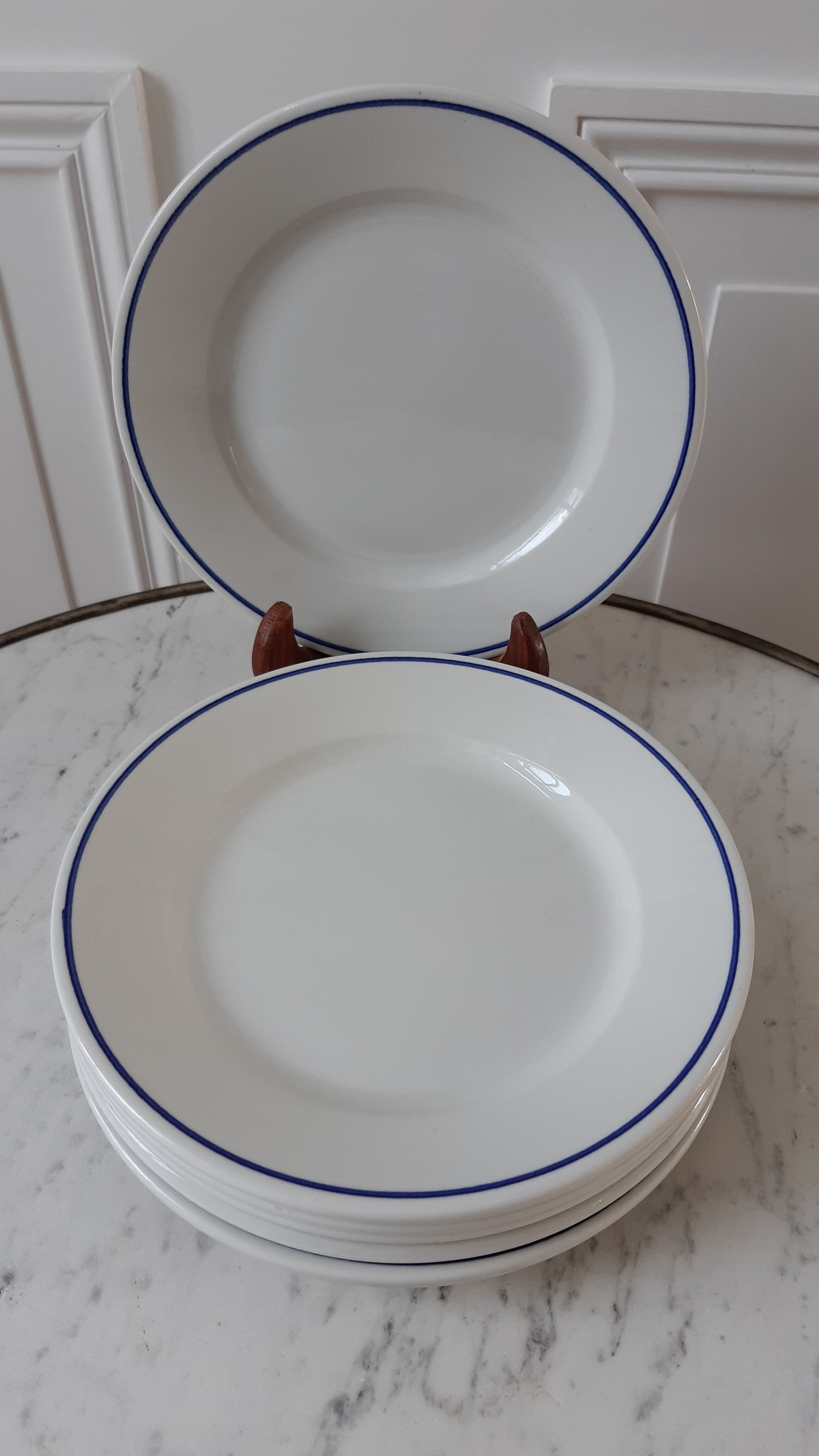 Set of 6 dessert plates Digoin Sarreguemines 60s