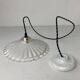 Pair of old vintage opaline pendant lamps