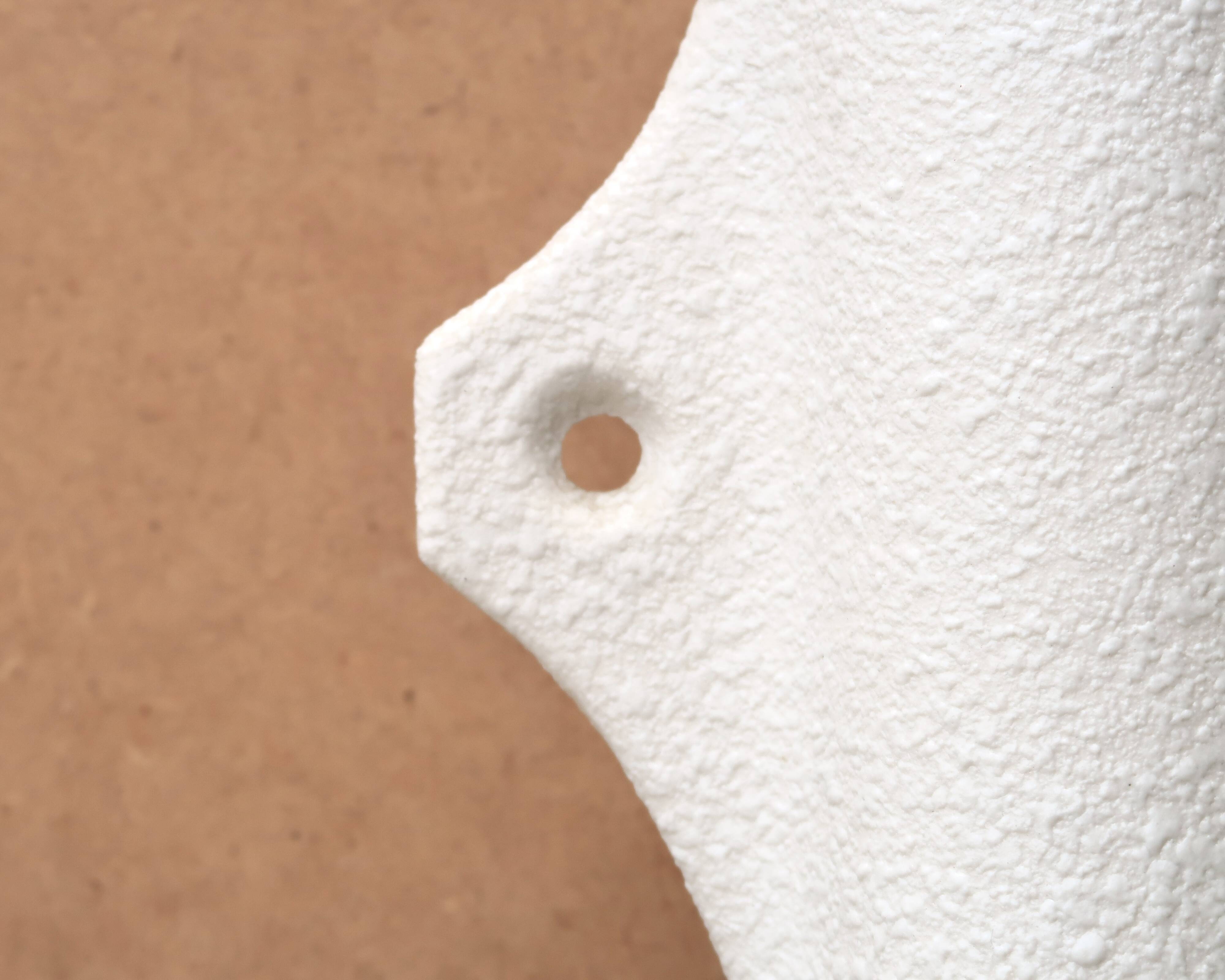 Sgrafo Modern sculptural white porcelain vase by Peter Muller