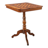 Table marquetée à motif échiquier - Rolo, XIXe siècle