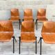 Ensemble de 6 chaises industrielles Galvanitas S30