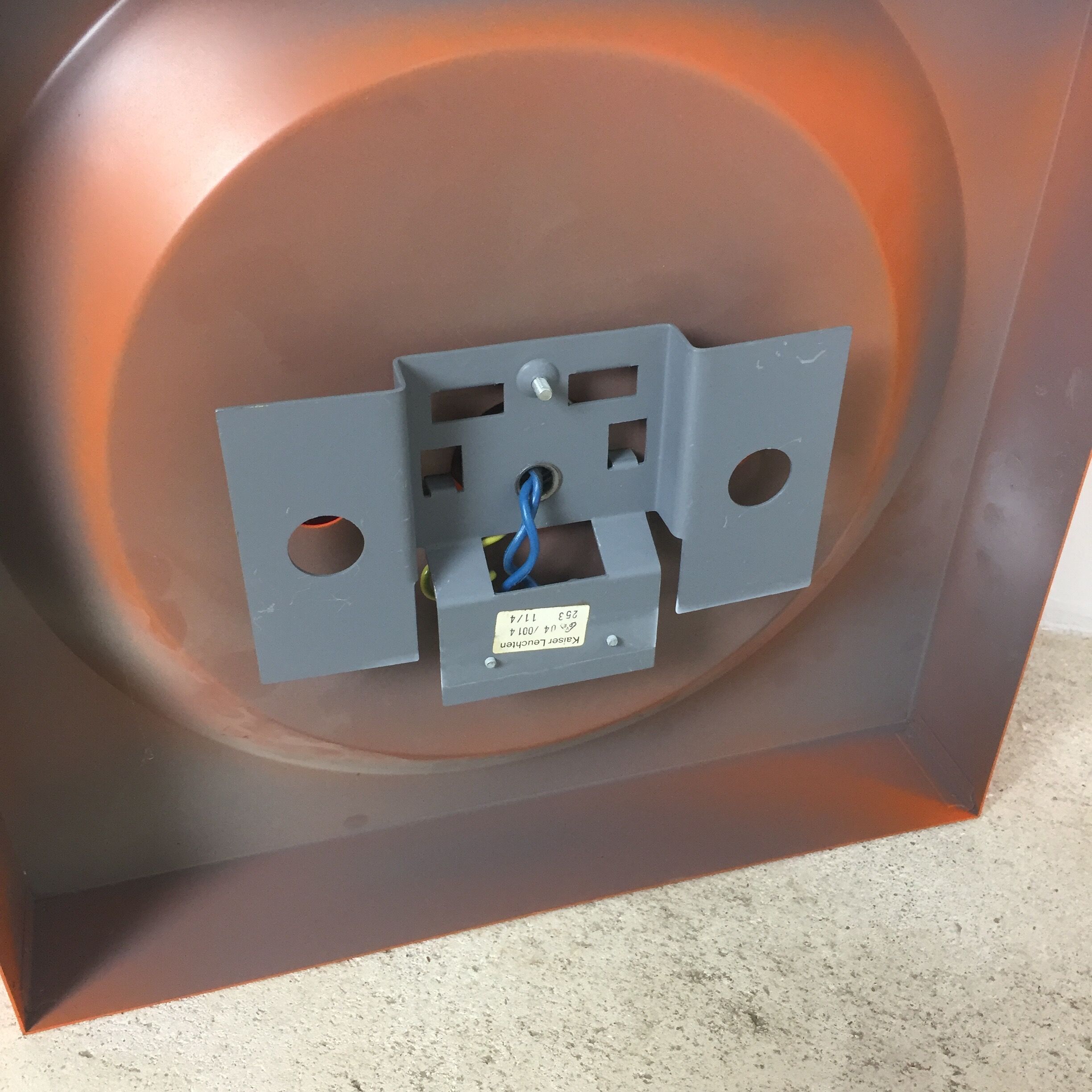 Apply orange 1970 Klaus Hempel for Kaiser lights