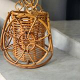 60s rattan pendant light