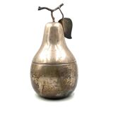 Modern silver-plated Pear wine cooler / ice bucket, Teghini Firenze Italy 1970s