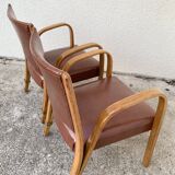 Fauteuils Bridge Bow Wood 1950