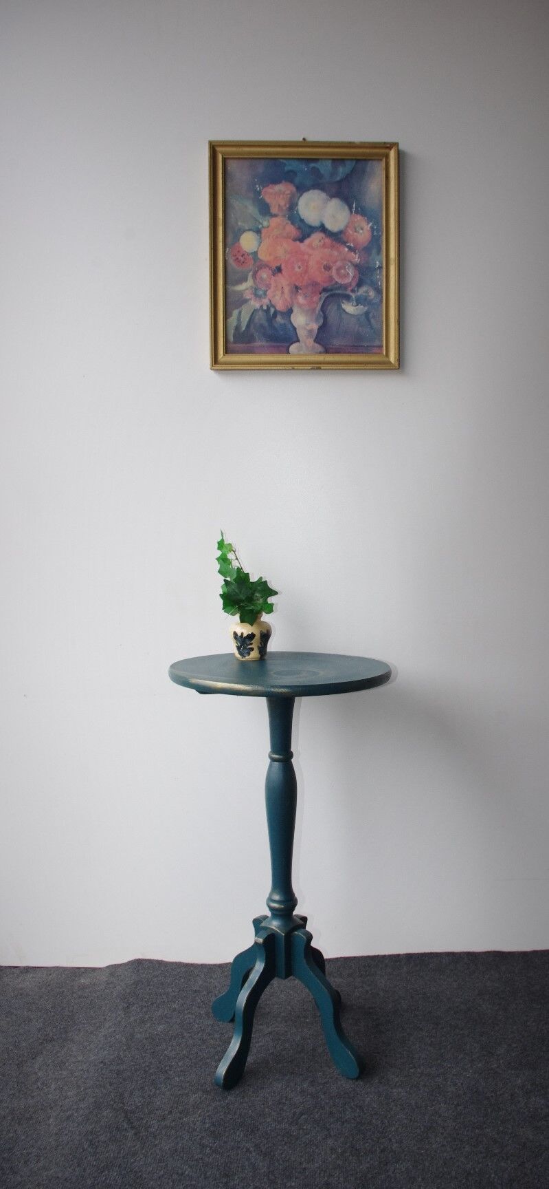 Blue wooden table