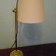 Reclining table lamp by Koch & Lowy for OMI, brass, metal, fabric - Germany - 60s/70s