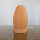 Mushroom lamp in pale orange opaline from the 70s
