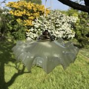 Vintage pleated glass lace lampshade ceiling light