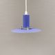 A blue minimalist hanging lamp from Lyfa Denmark 1980s.