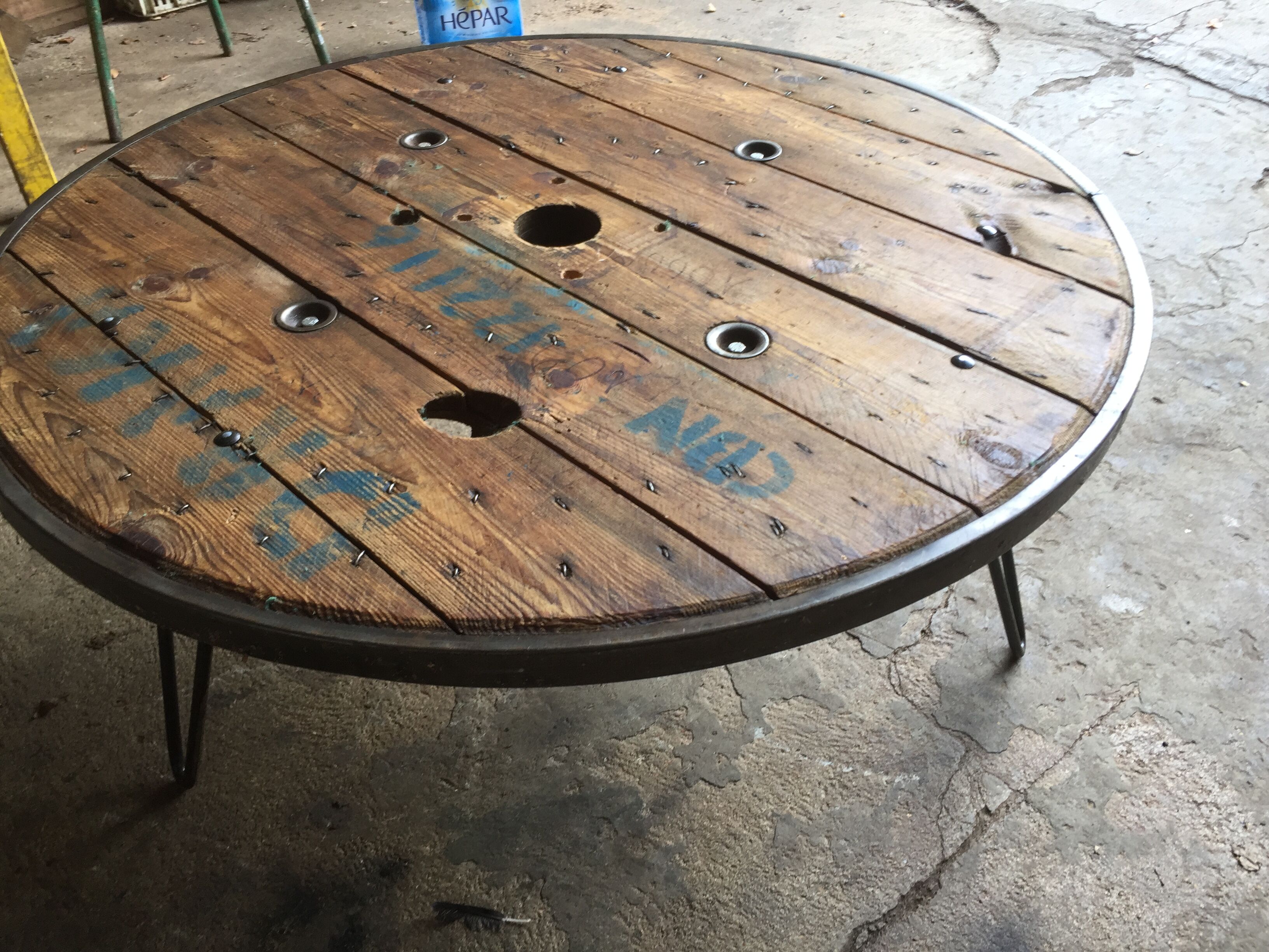 Industrial coffee table