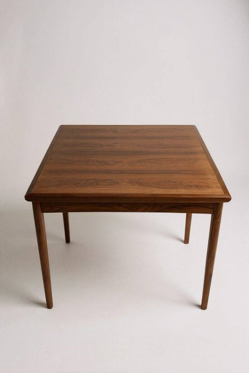 Scandinavian square extendable dining table by Poul Hundevad for Hundevad & Co., 1970s.