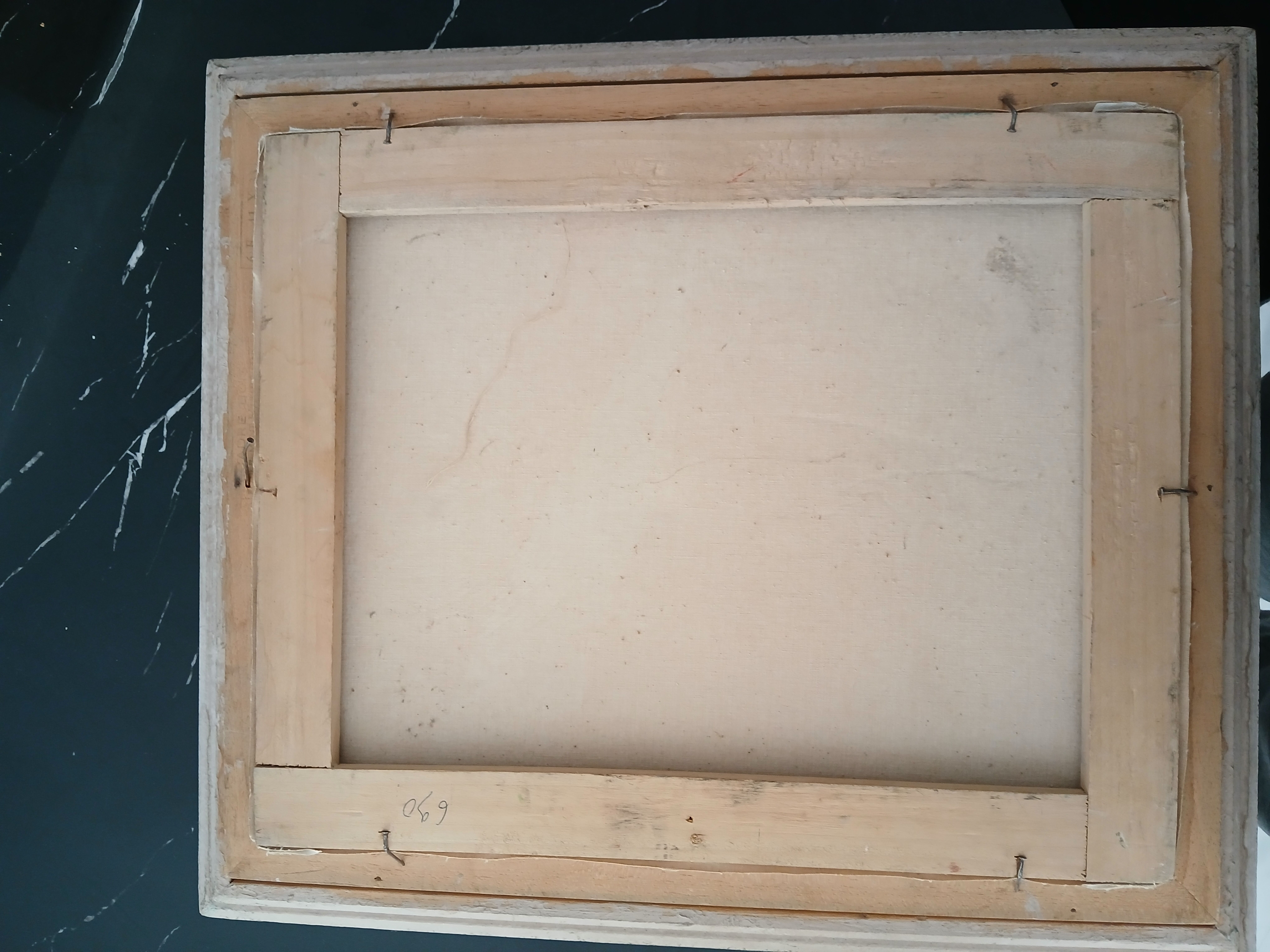 Oil on canvas "Autumn" by Jean Maréchal – Handmade wooden frame