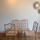 Ensemble de 4 chaises Chippendale 'Faux Bamboo' vintage
