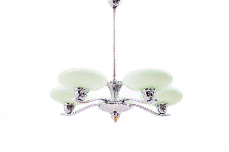 Art Deco chandelier from Poland, 1950s