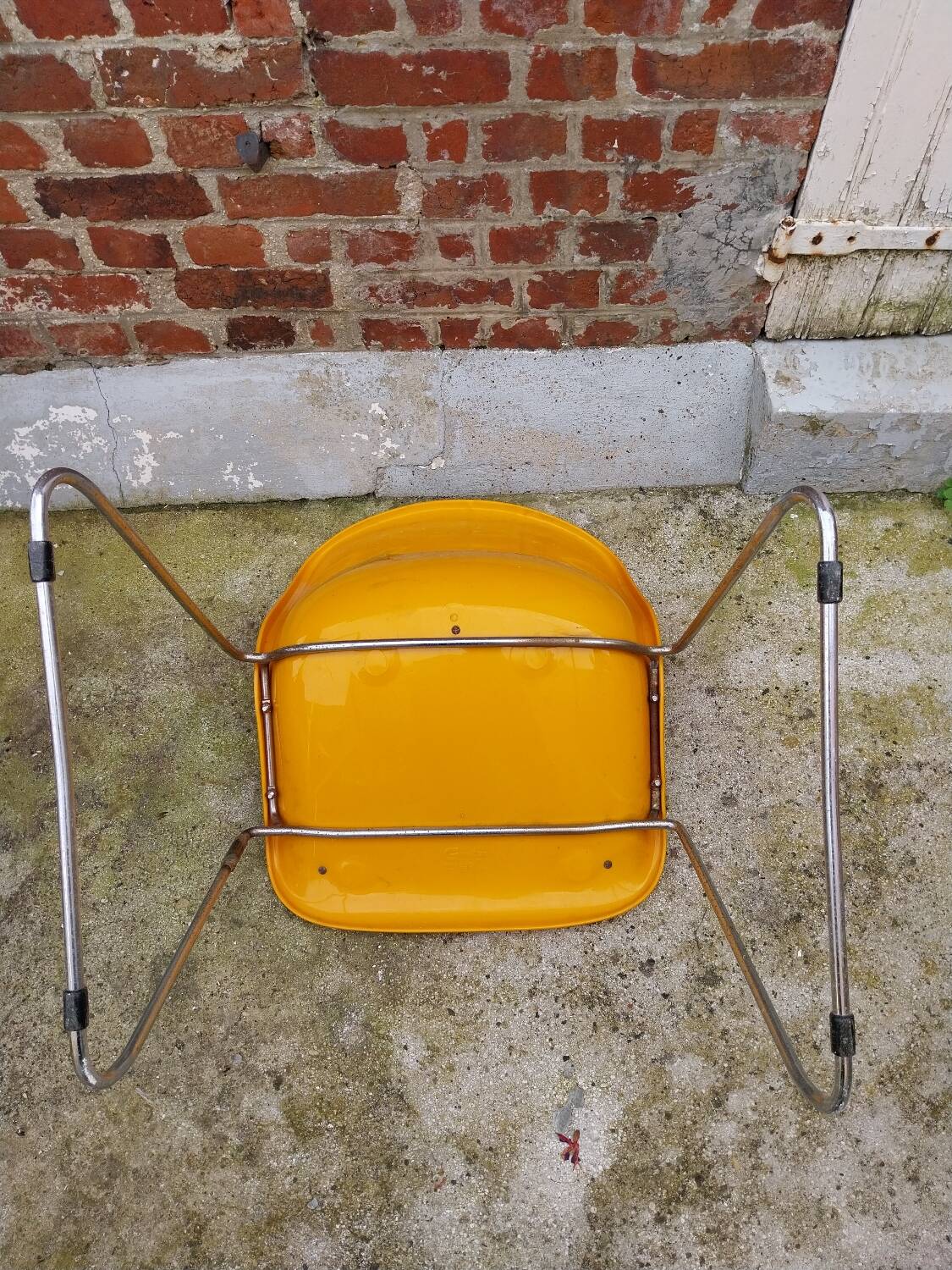 Paire de chaises traineaux Orange