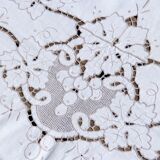 Old rectangular tablecloth hand embroidered