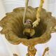 20th century gilded bronze cage chandelier with tassels