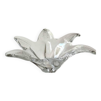 Large vintage crystal empty pocket, Starfish/Organic floral shape. Diameter 23 cm