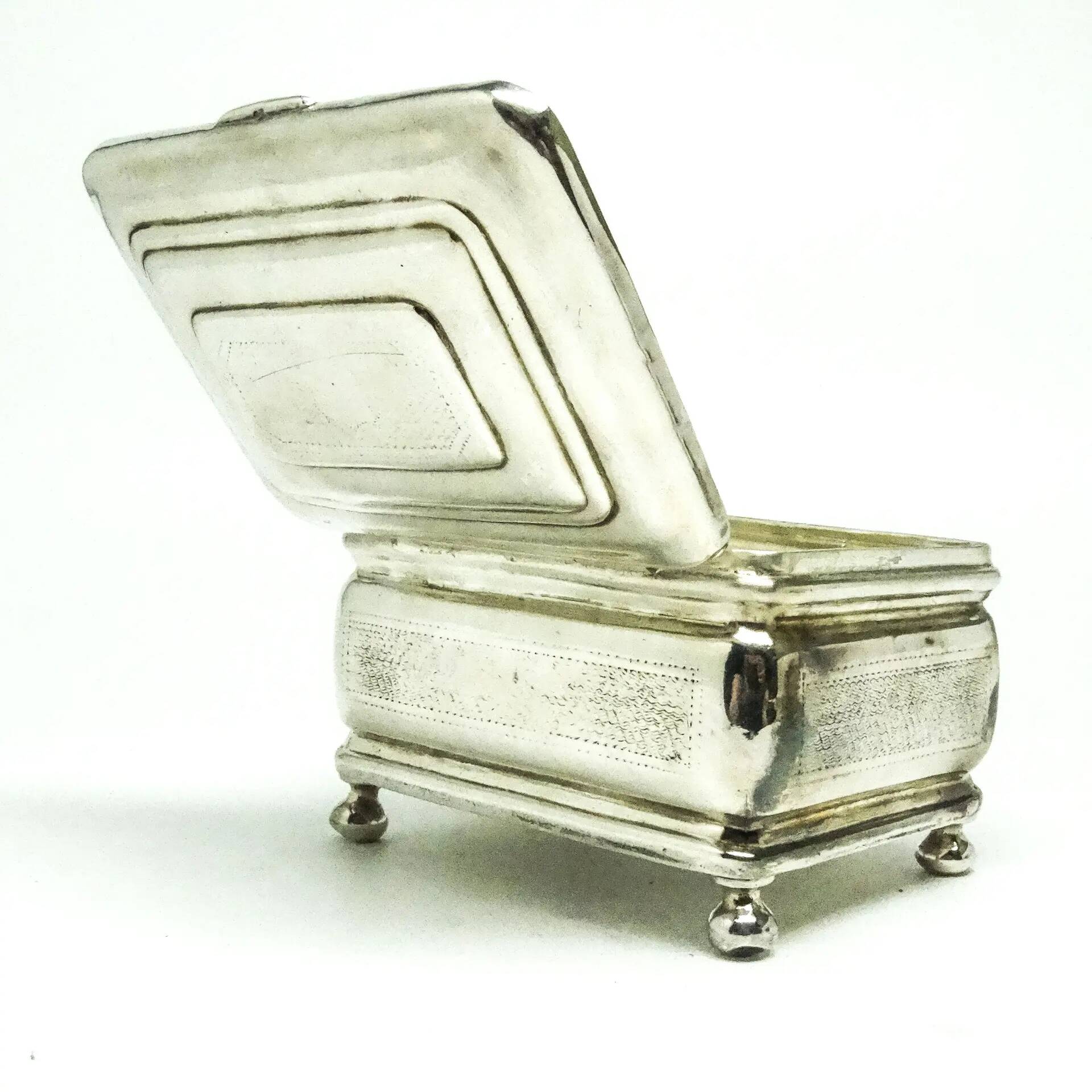Sugar bowl Eclecticism, silver-plated brass, Poland, 19th century
