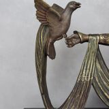 Art Deco bronze sculpture signed H. Molins