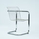 set of 4 Italian Wire Chairs, Chrome & Metallic Thread, 1974