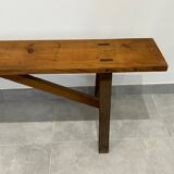 Pair of natural wood benches