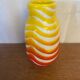 Vintage Pop Art Ceramic Vase, Yellow, Orange, Red, Made in Italy, 1970s