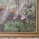 Oil on Canvas Painting Landscape Forest Hunting Scene signed M Pierret