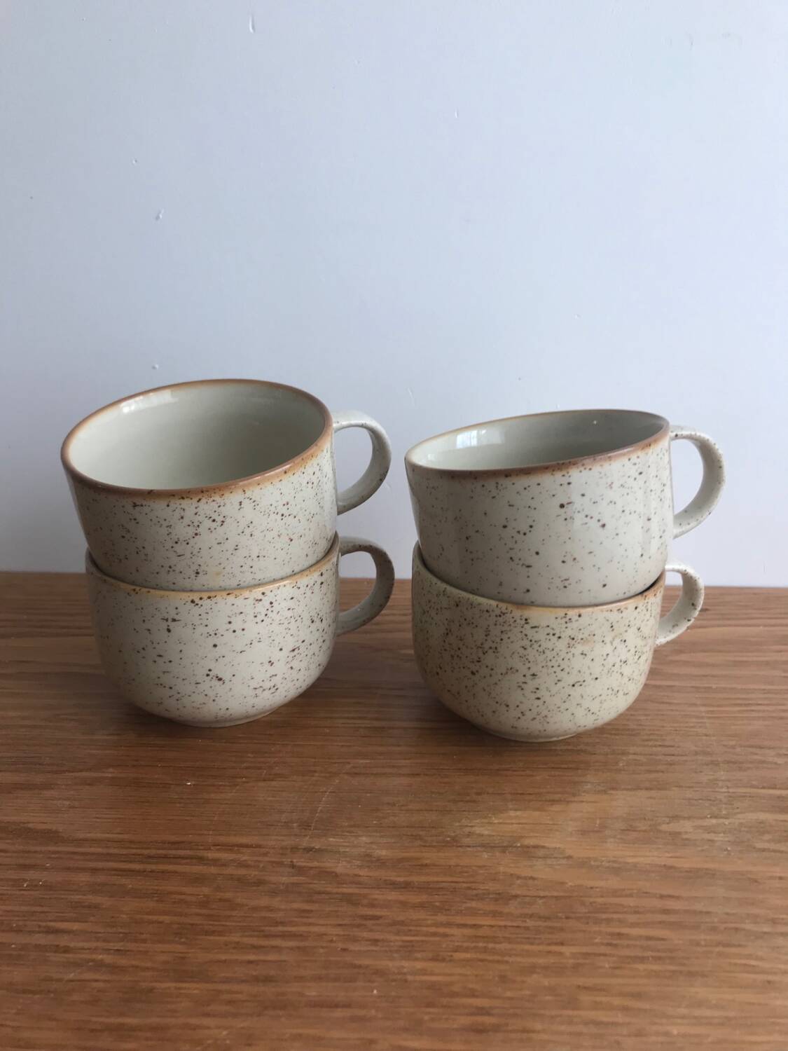 Set of 4 vintage stoneware mugs