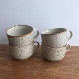 Set of 4 vintage stoneware mugs