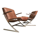 Pair of fabricius 'lobby' lounge chairs for arnold exclusive. 1970