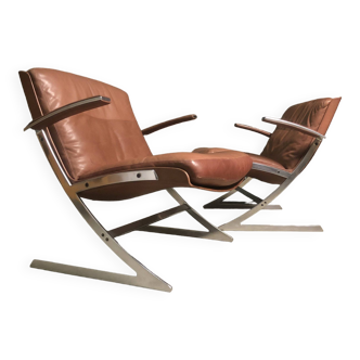 Pair of fabricius 'lobby' lounge chairs for arnold exclusive. 1970