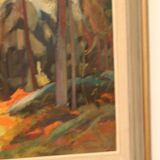 Original Mid Century Swedish Oil on Canvas – “Pine Forest” by Frans Be