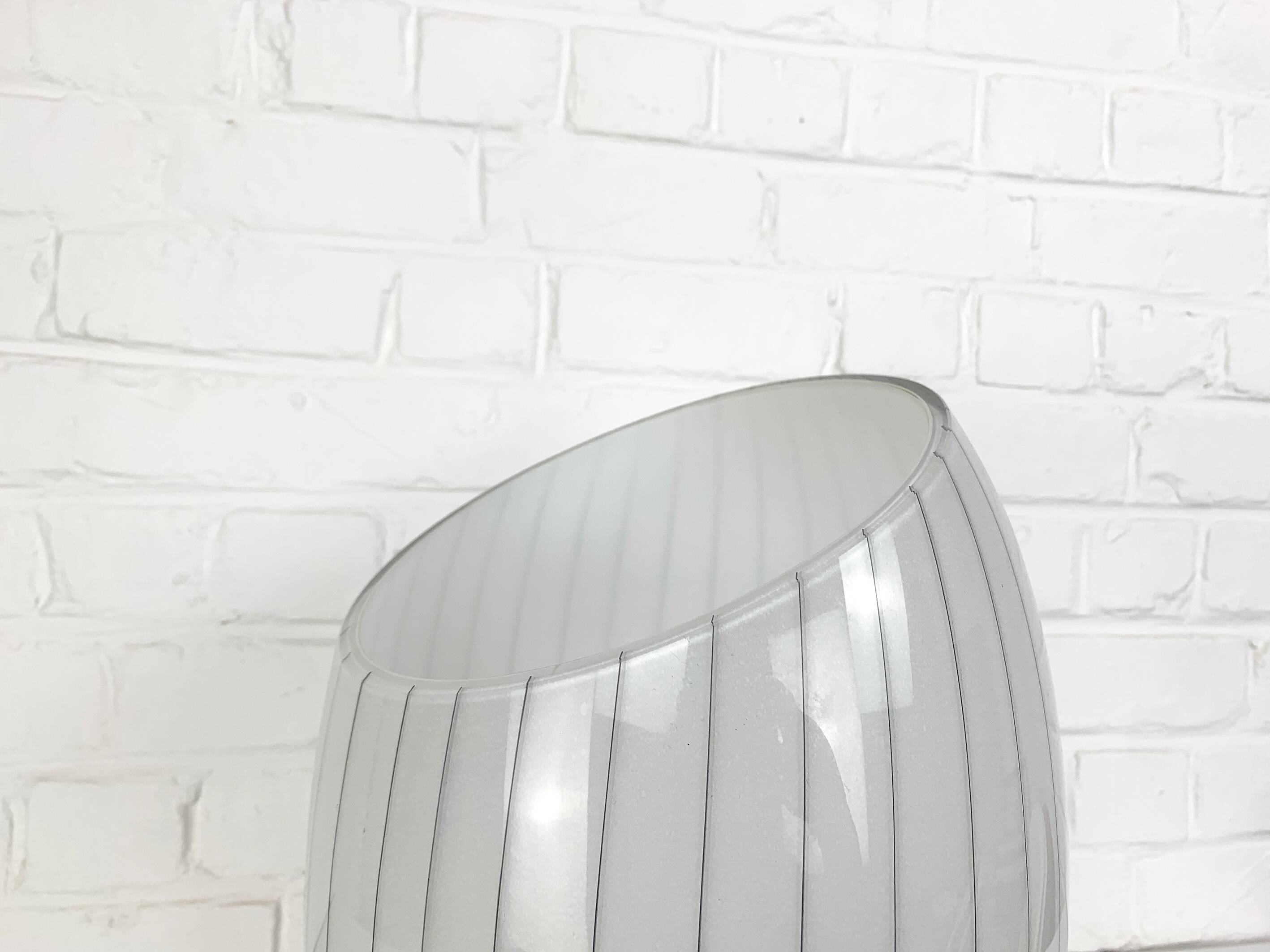 Large Murano glass table lamp with lined pattern 1950-60