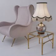Lampe de table antique en verre mercure, galion et navire, soufflé à la main, années 1920, anglais, recâblé