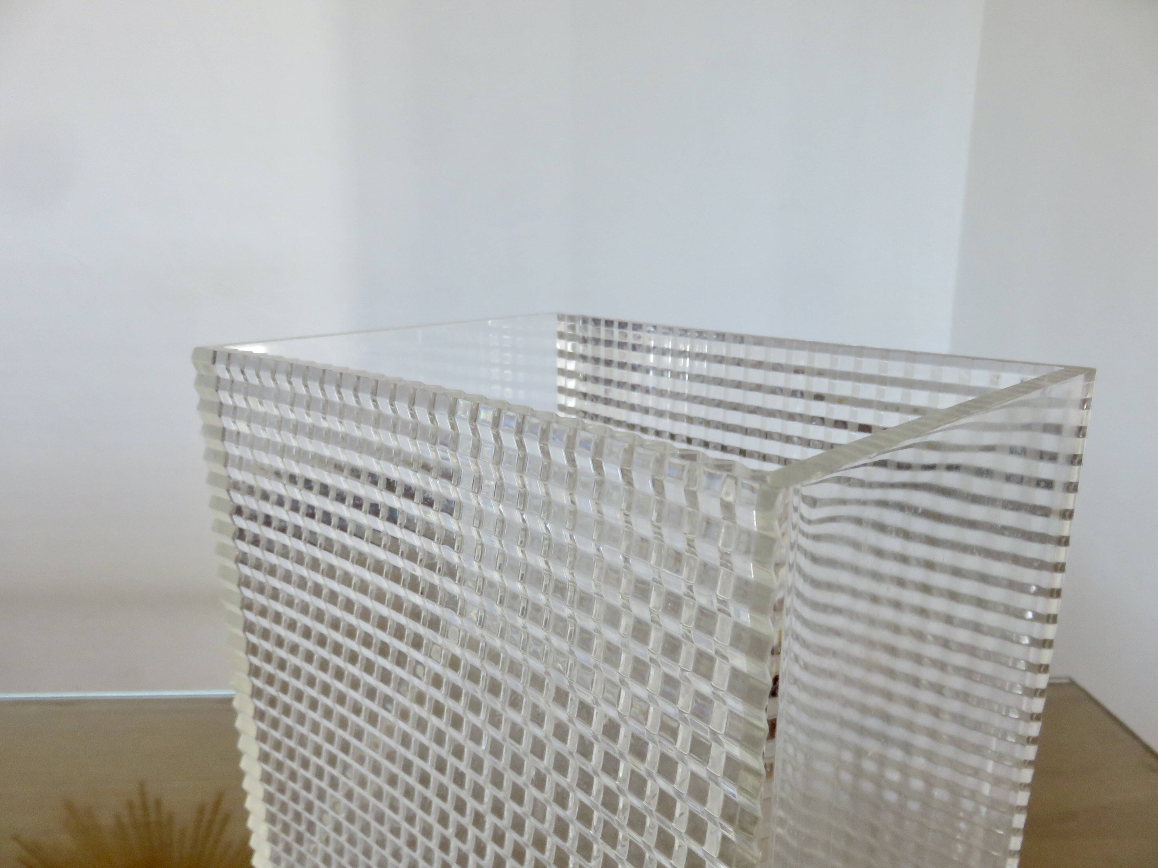 Lucite wastepaper basket "Sally designs", USA, 1970