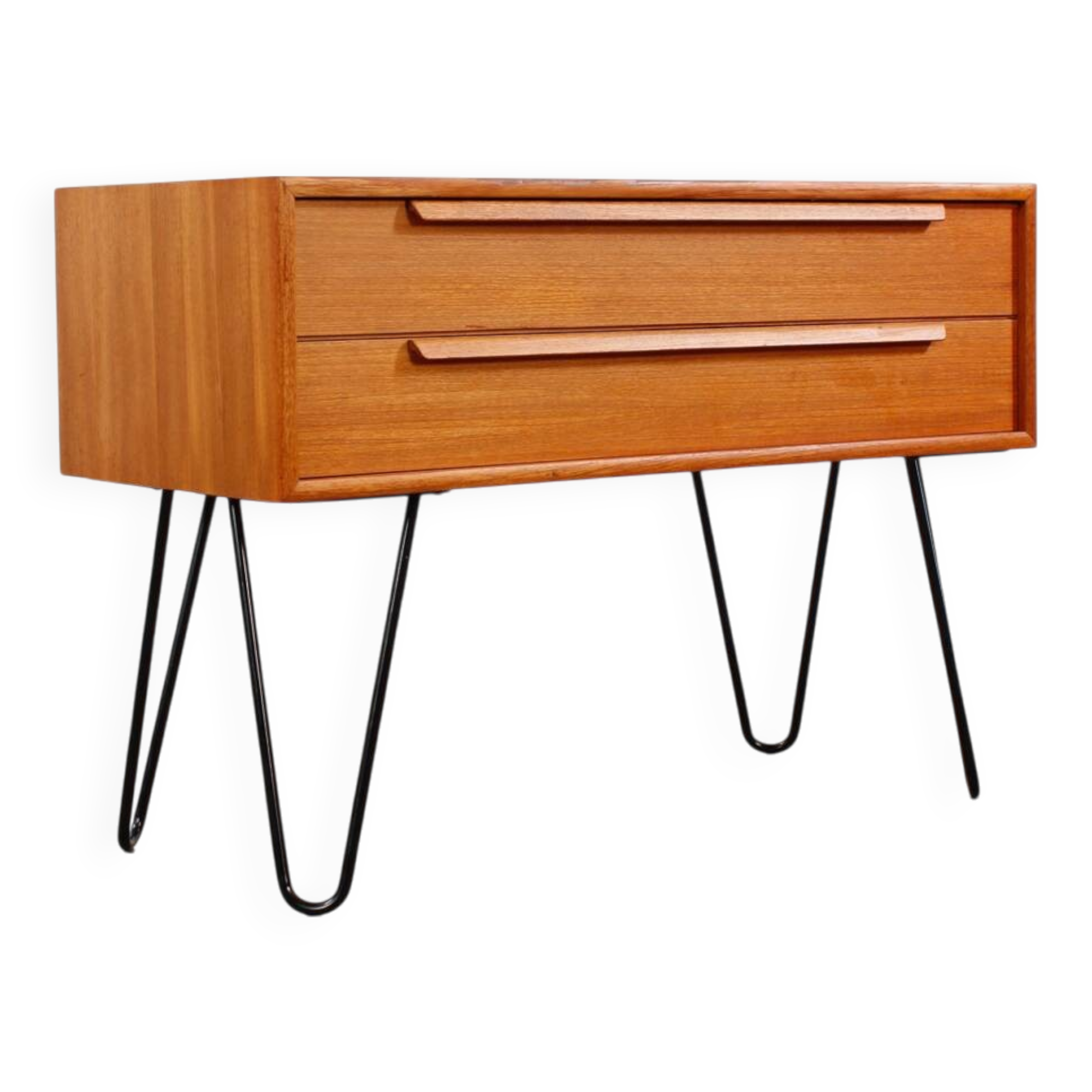 Commode en teck vintage Buffet mcm hairpins années 60 années 70
