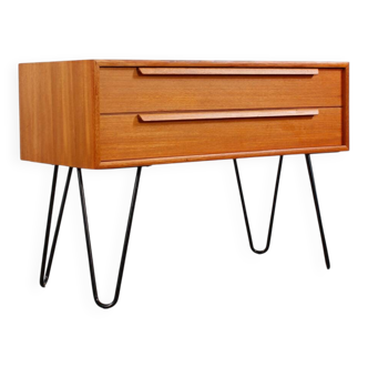 Commode en teck vintage Buffet mcm hairpins années 60 années 70