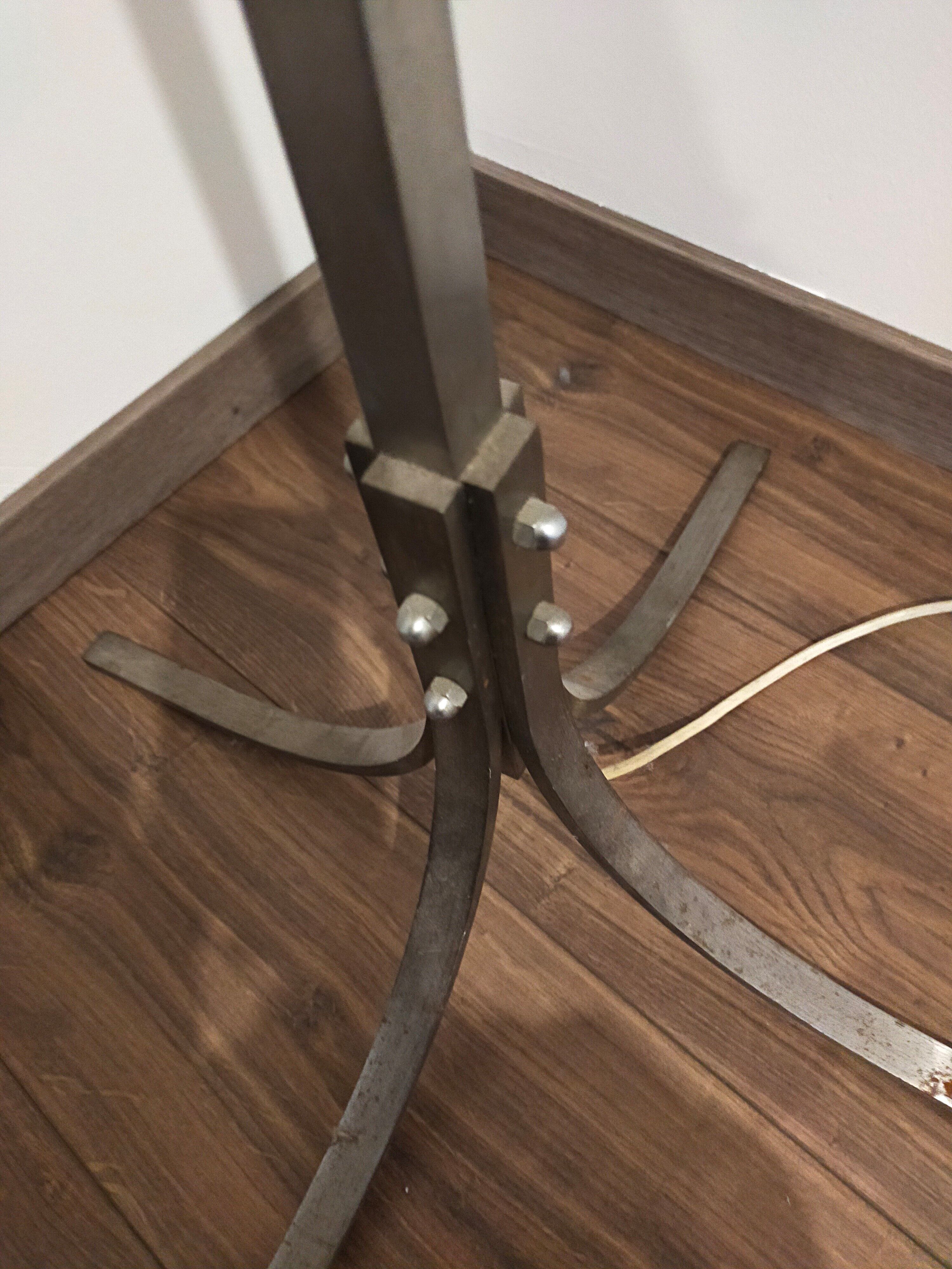 Floor lamp in chrome and brass metal 1970